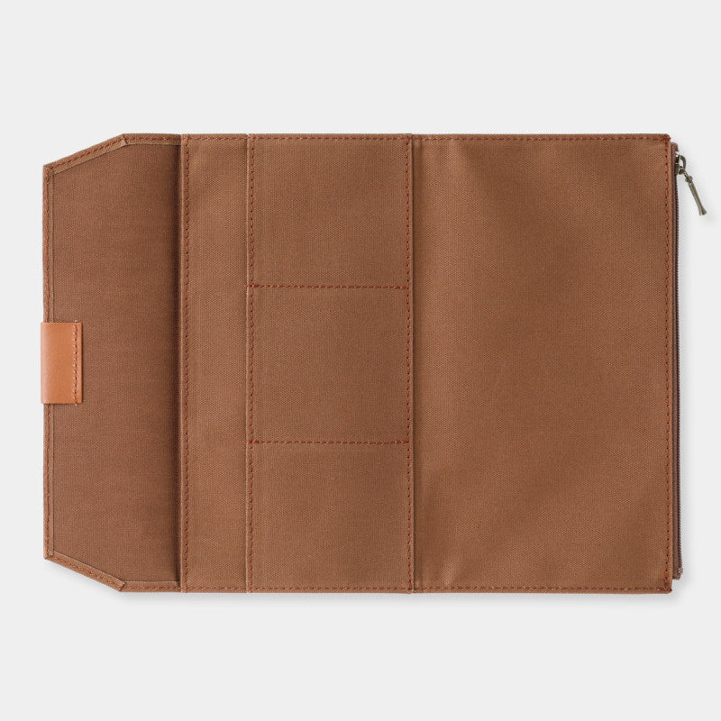 TF Traveler's Notebook Cotton Zipper Case Regular Size - COFFEE