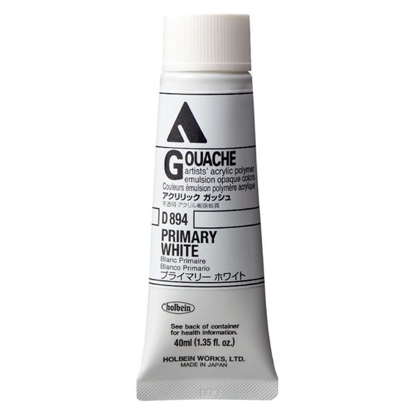 Holbein Akrýl Gvass (Acrylic Gouache) 40ml túba - Primary White D894