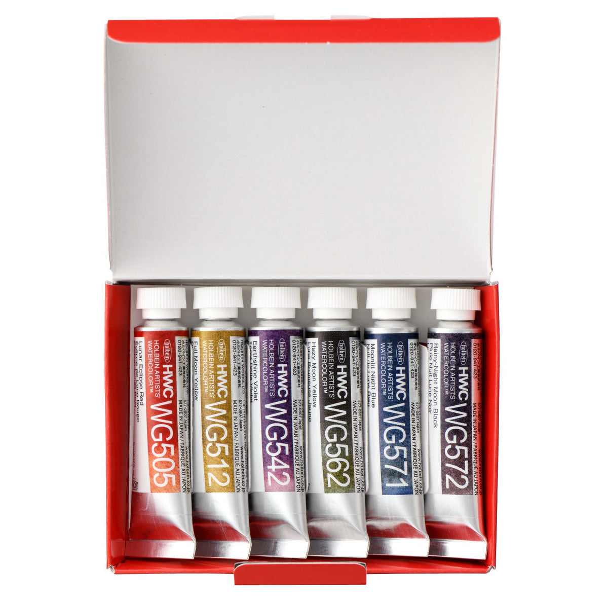 Holbein vatnslitasett (Artists’ Granulating Watercolor) 6 x 5ml - Moon
