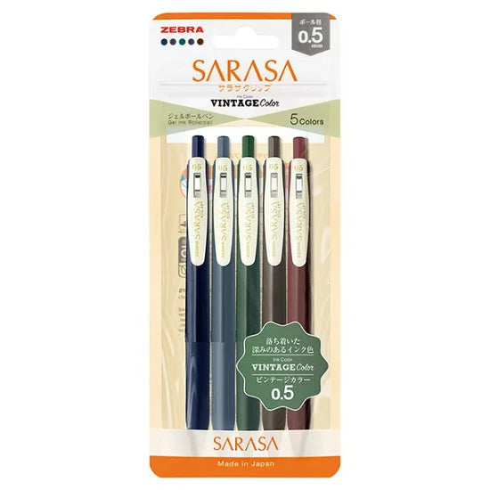 Sarasa Clip sett (0.5mm) - Vintage I