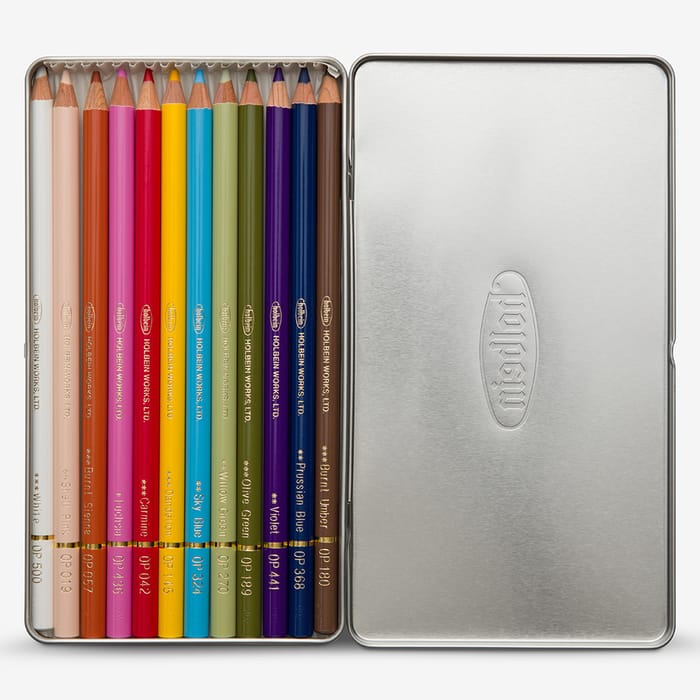 Holbein trélitir - Portrait sett (12 litir)