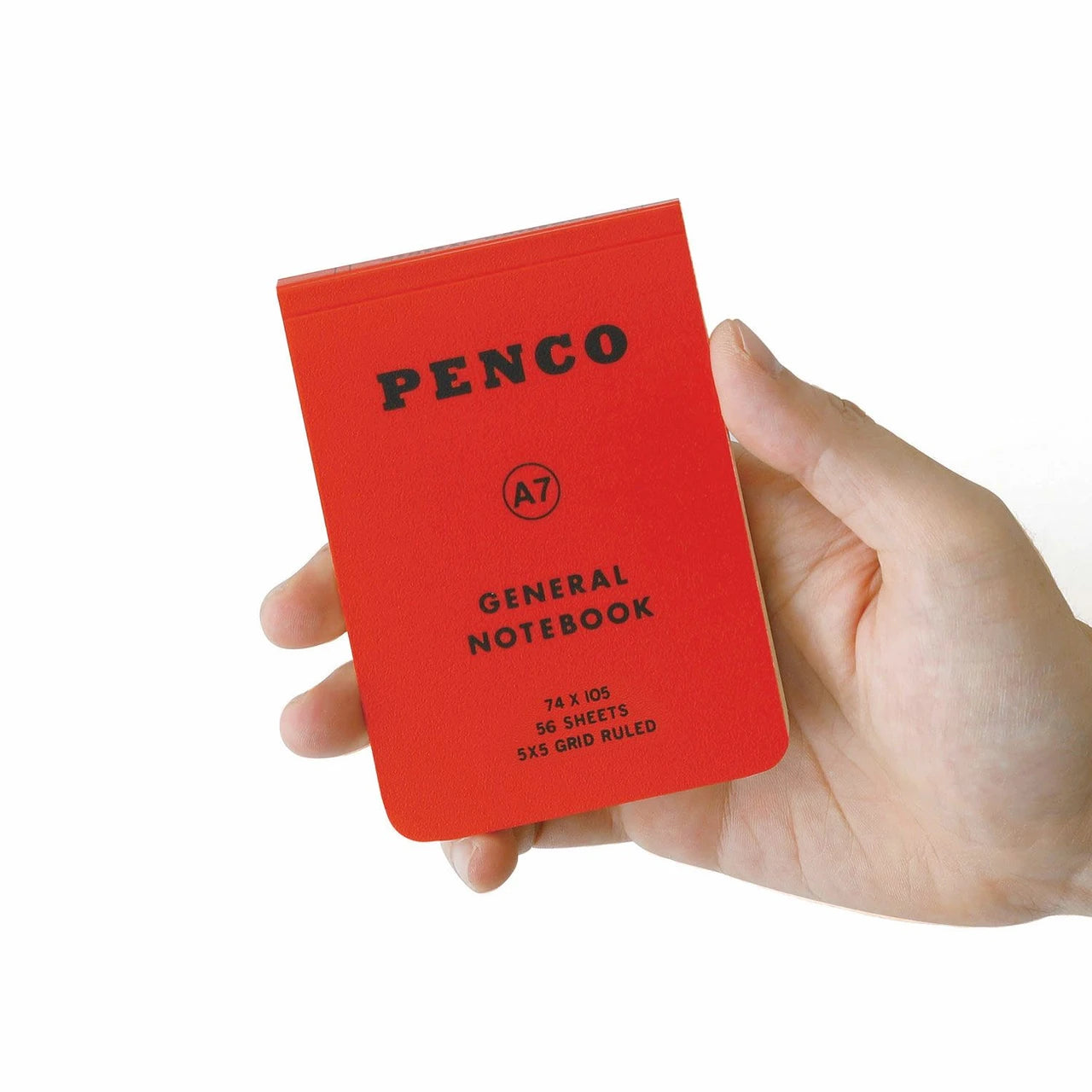 Penco PP rúðustrikuð glósubók (A7) Red