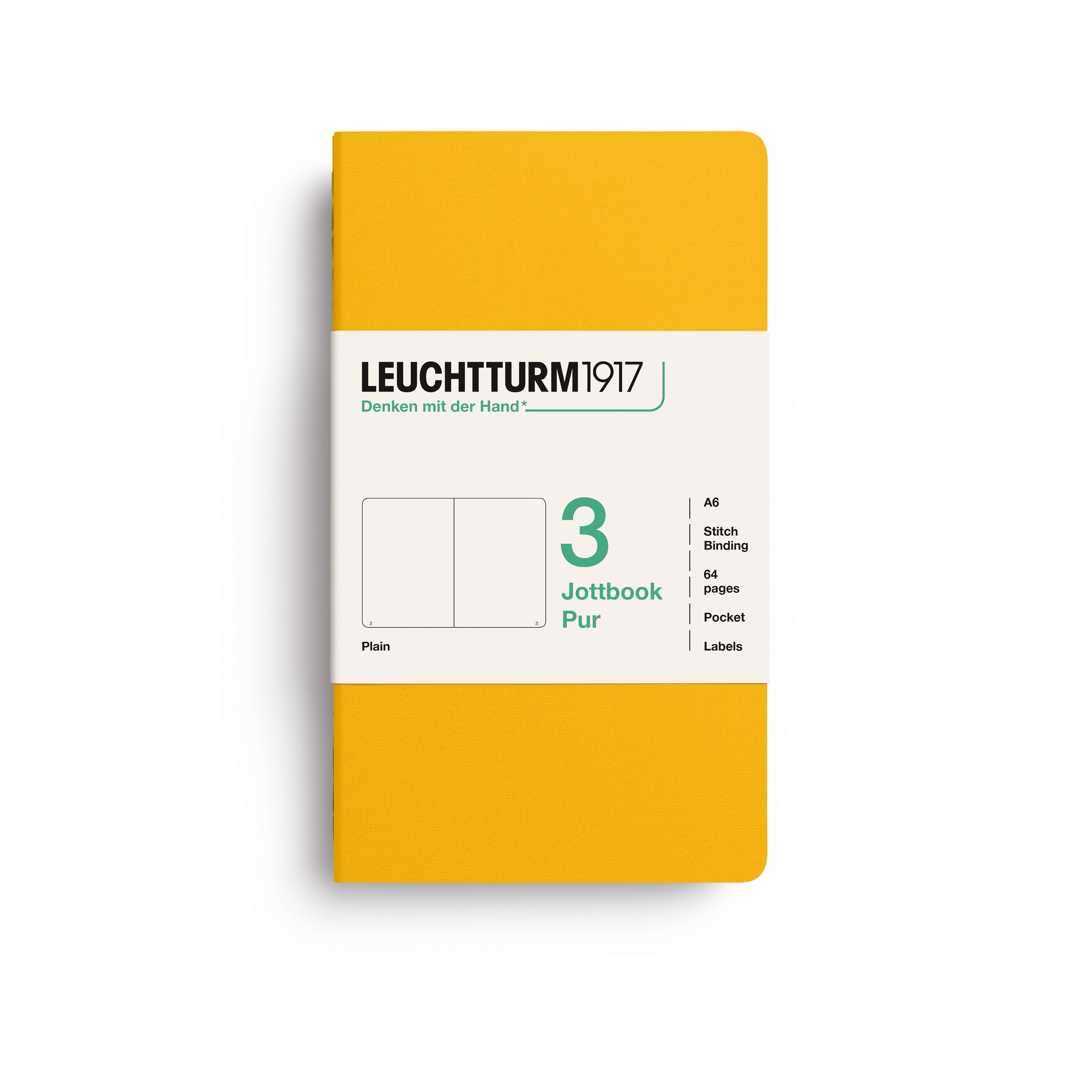 LEUCHTTURM1917 Jottbook Pur (A6) 3 í pakka auðar - Sunflower