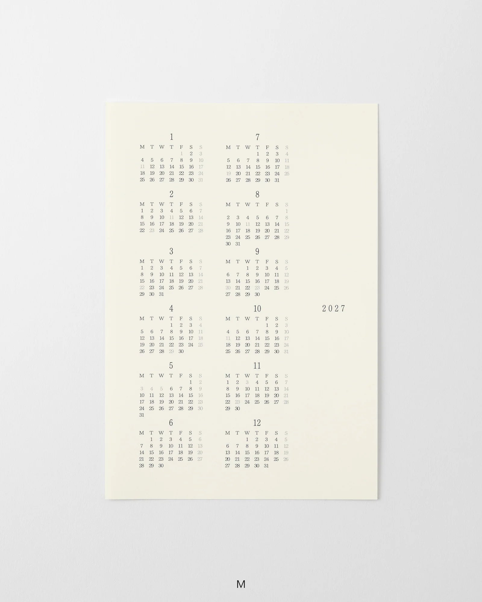 MD Diary Sticker M 2027