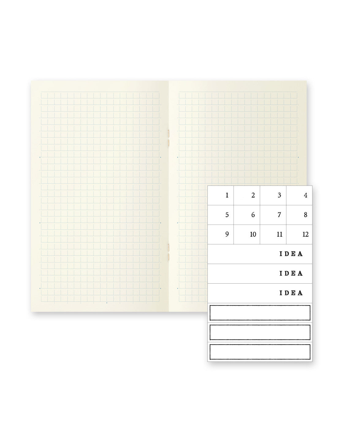 MD Notebook Light B6 - rúðustrikuð (3 í pakka)