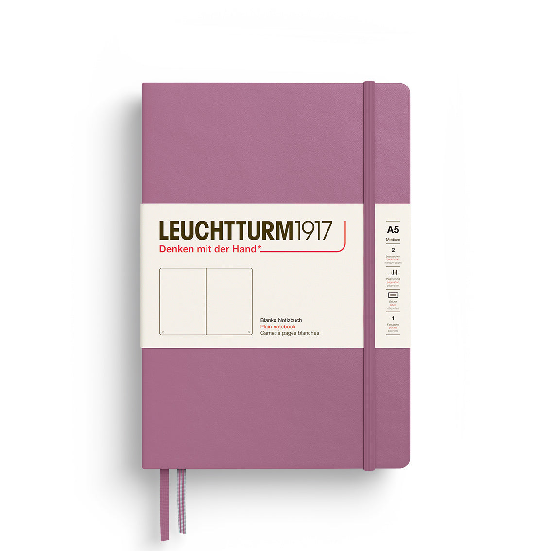 Leuchtturm1917 (A5) harðkápa auð - Dusty Rose