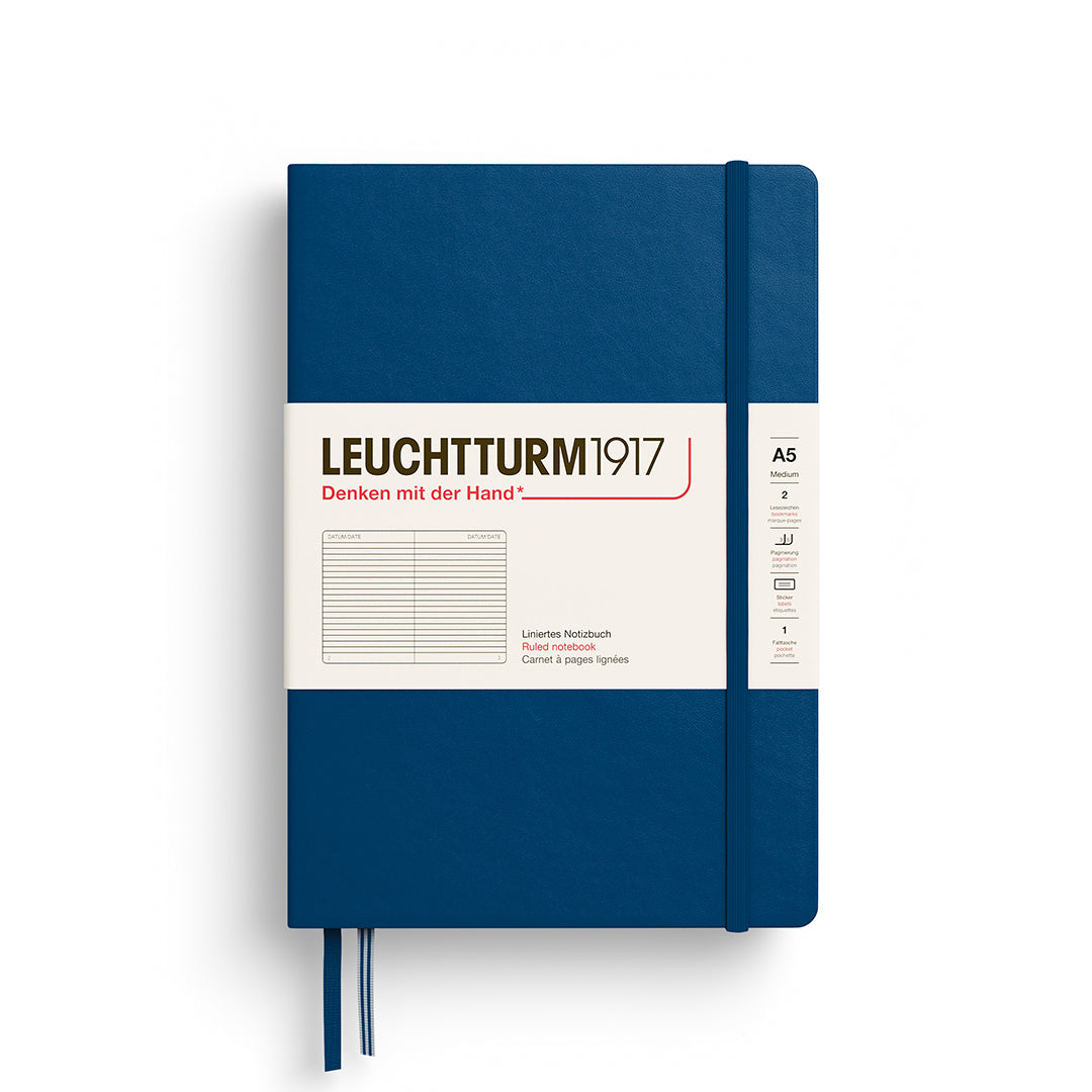 LEUCHTTURM1917 (A5) harðkápa línustrikuð - Indigo