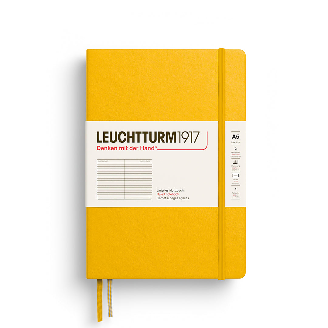 LEUCHTTURM1917 (A5) harðkápa línustrikuð - Sunflower