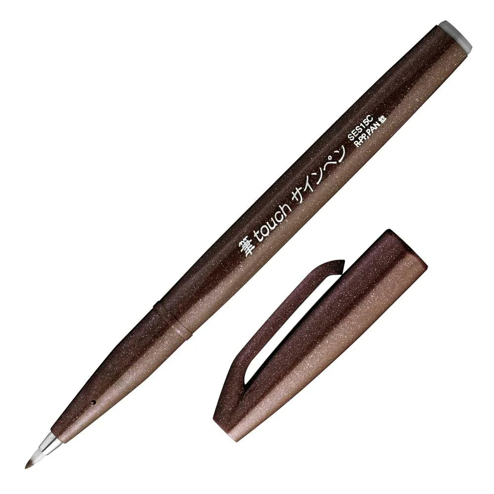 Pentel Fude Touch Brush Sign Pen - margir litir