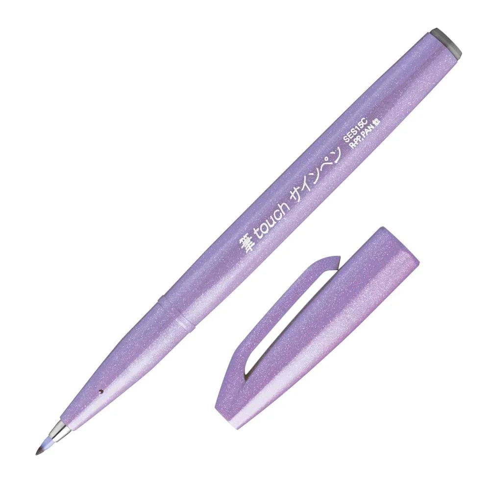 Pentel Fude Touch Brush Sign Pen - margir litir