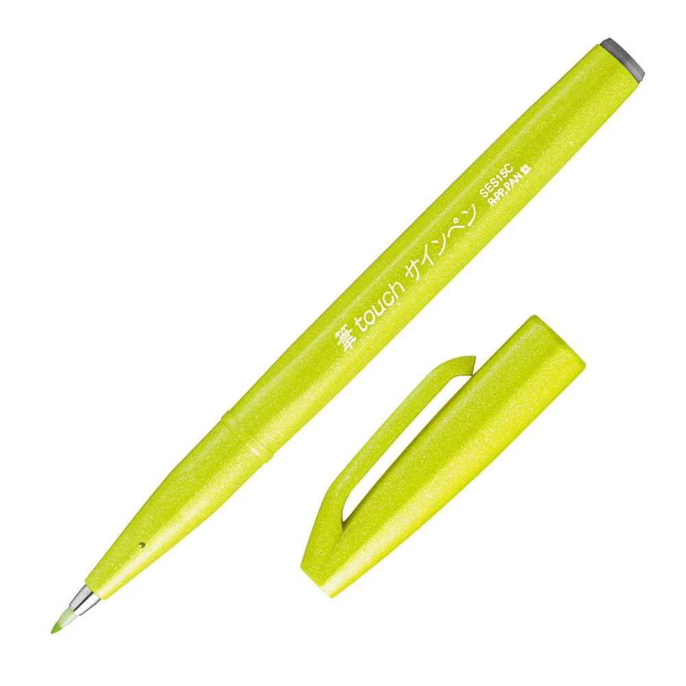 Pentel Fude Touch Brush Sign Pen - margir litir