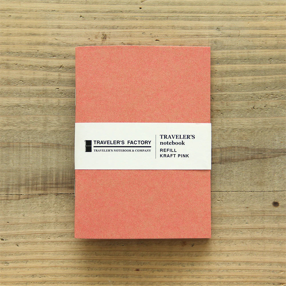 TRAVELER'S FACTORY - Refill Kraft Pink Passport Size