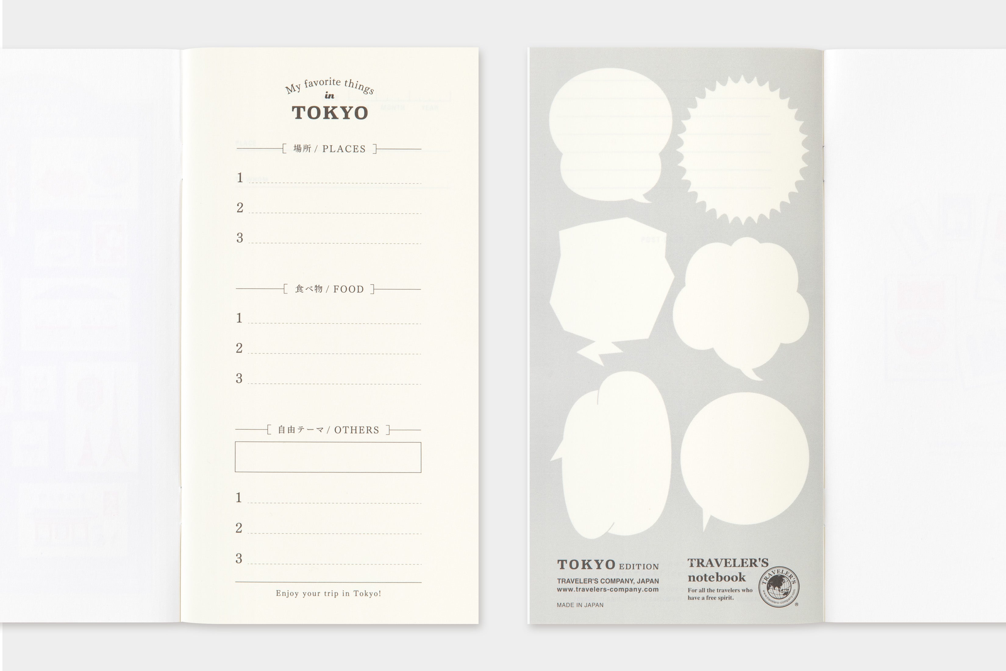 TRC TOKYO Traveler's Notebook Refill Postcard