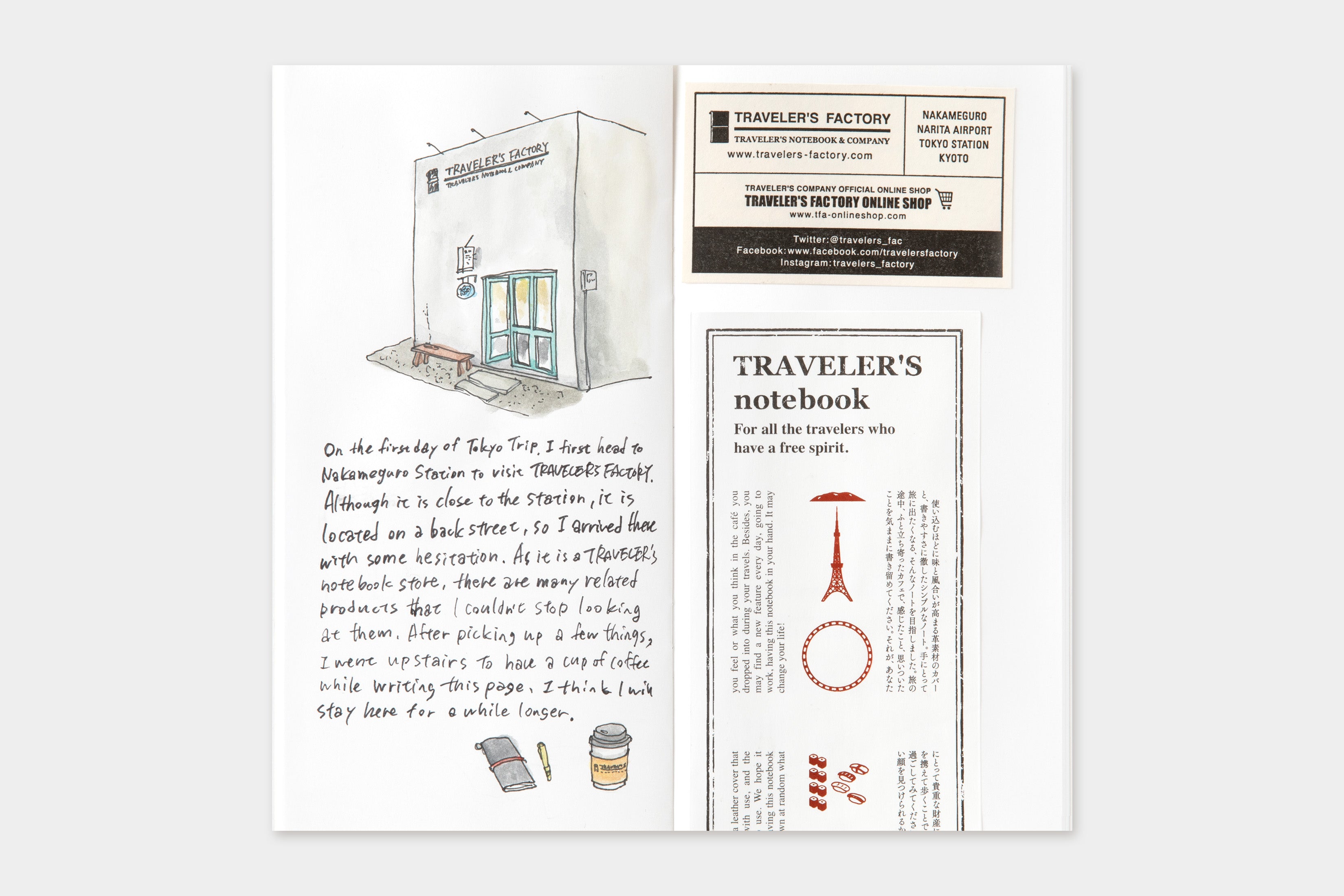 TRC TOKYO Traveler's Notebook Refill Blank