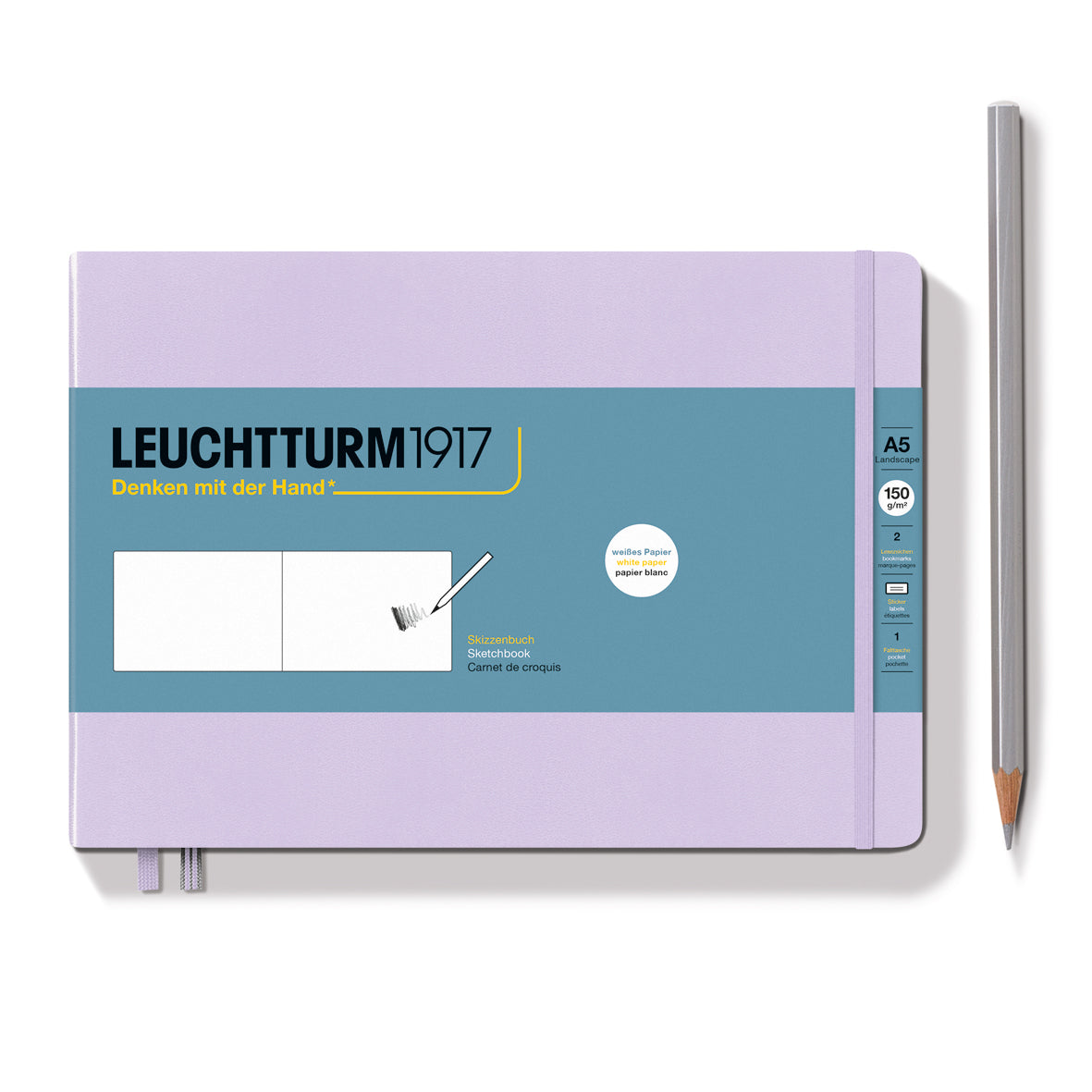 LEUCHTTURM1917 - Skissubók A5 Landscape (210 x 145mm) - Lilac