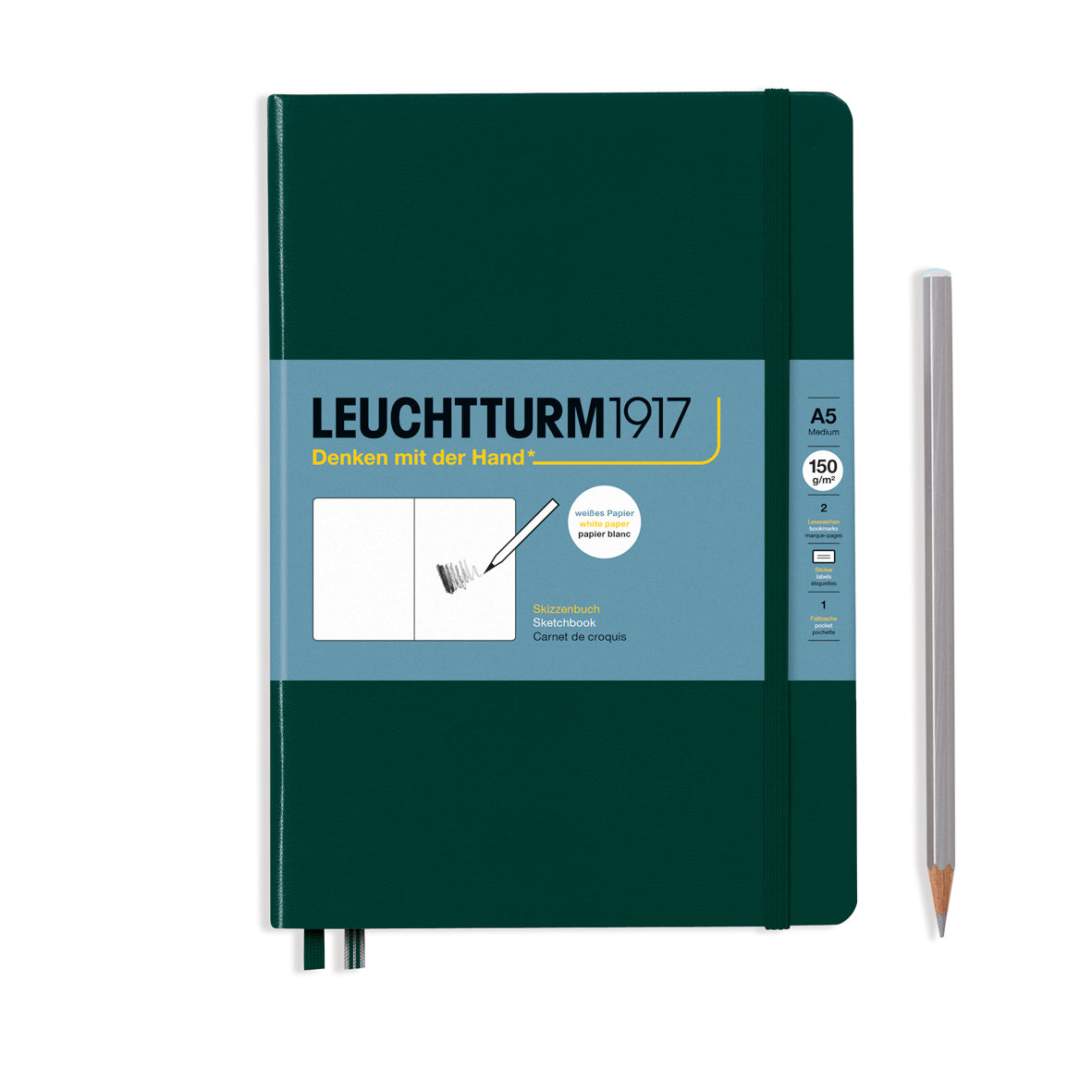 LEUCHTTURM1917 - Skissubók A5 Medium (145 x 210mm) - Forest Green