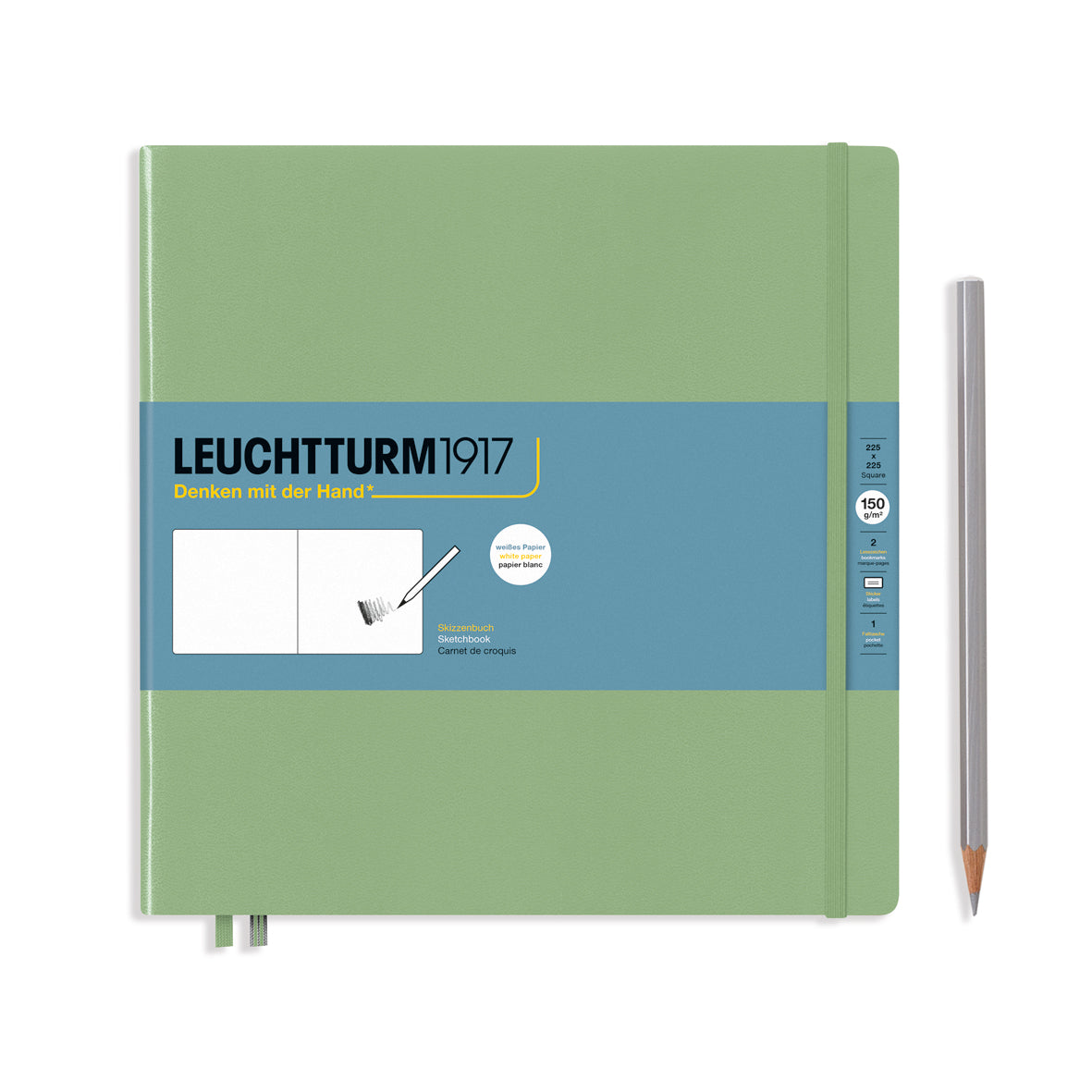 LEUCHTTURM1917 - Skissubók Square (225 x 225mm) - Sage