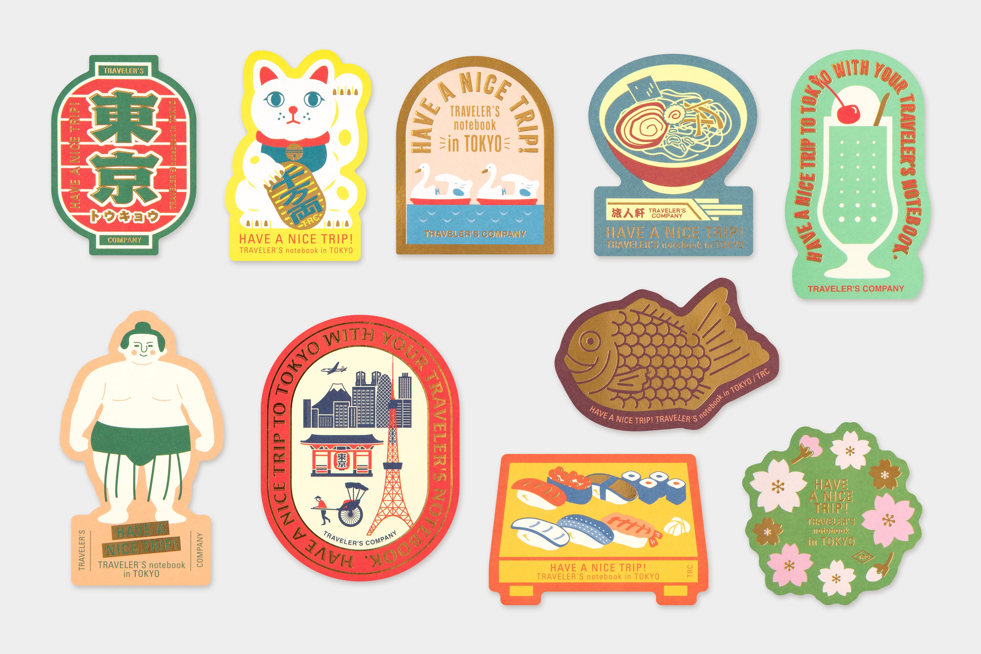 TRC TOKYO Traveler's Notebook Sticker Set TOKYO