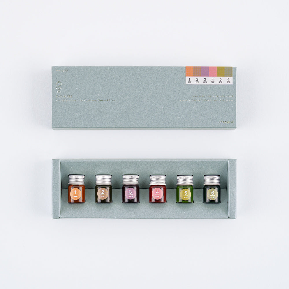 Kakimori x TSUKI no IRO: Mini Ink Bottle Set (Jan-Jun)
