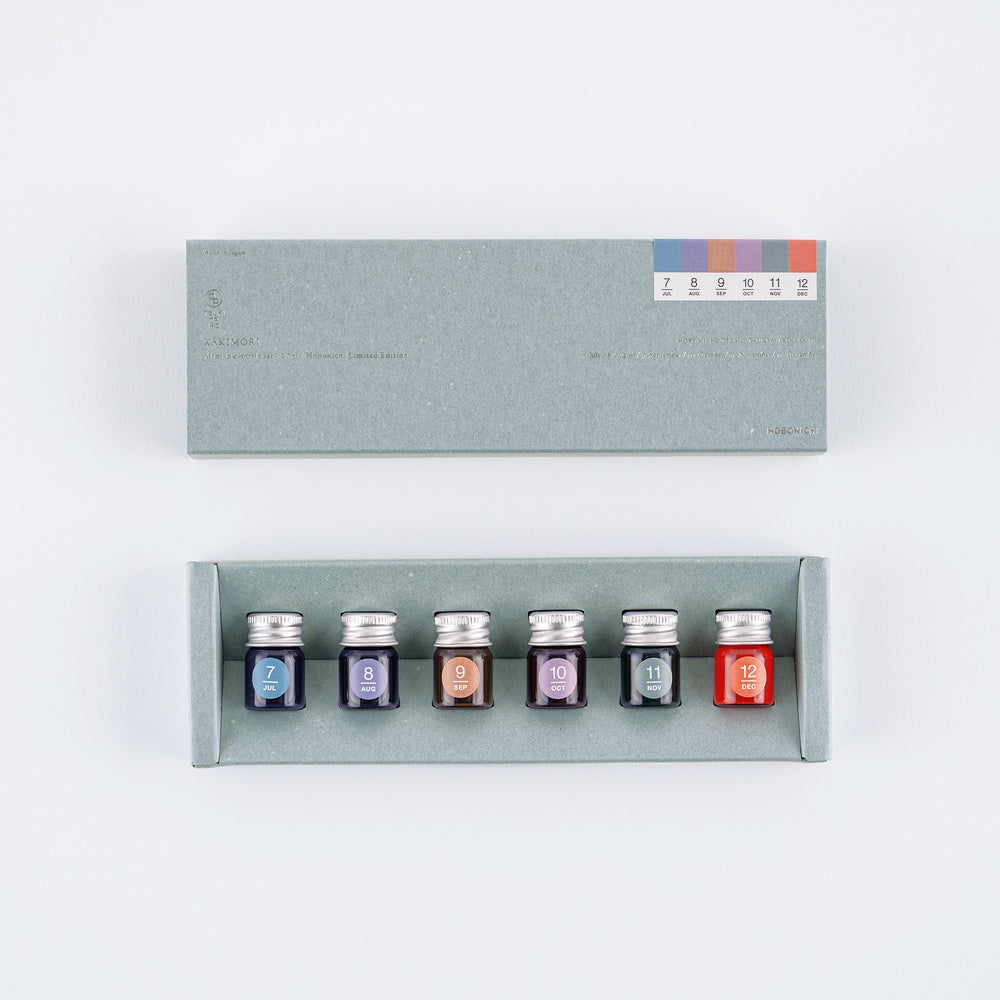Kakimori x TSUKI no IRO: Mini Ink Bottle Set (Jul-Dec)