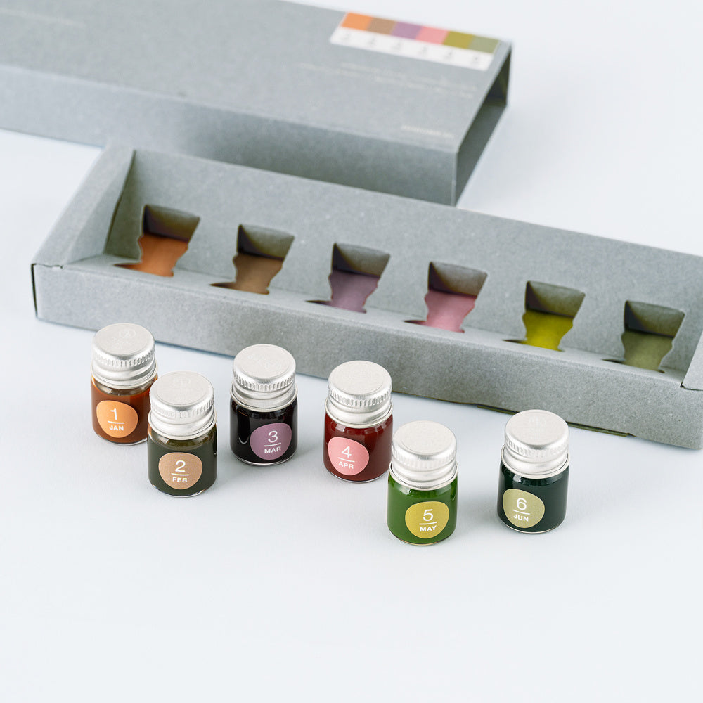 Kakimori x TSUKI no IRO: Mini Ink Bottle Set (Jan-Jun)