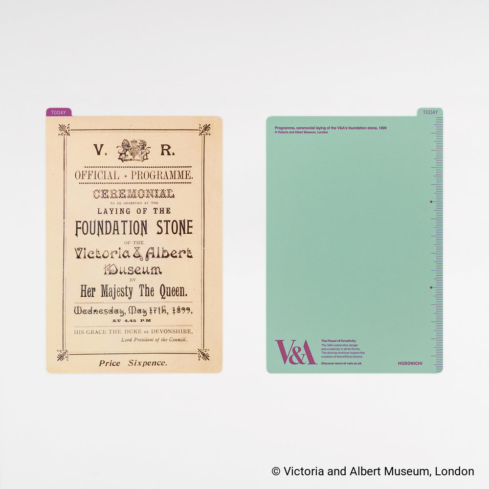 V&A Series: Hobonichi Pencil Board for A6 Size (V&A’s Foundation Stone Programme)