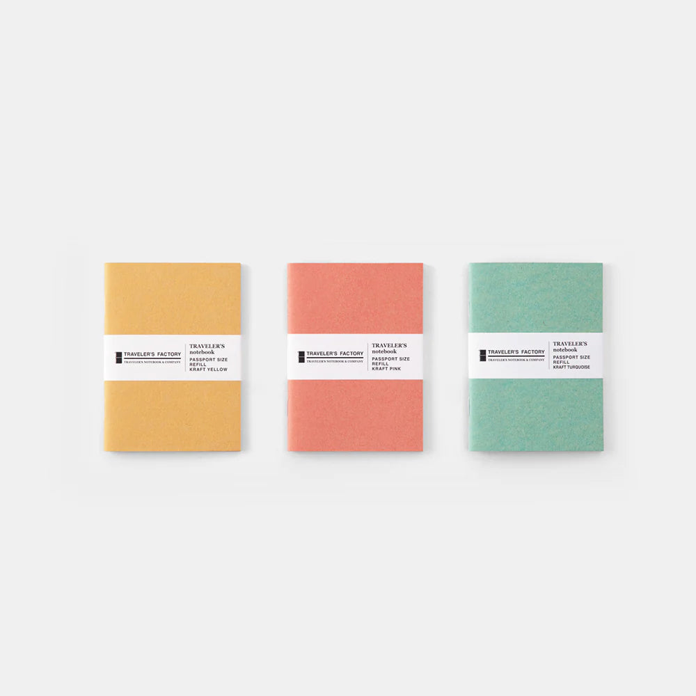 TRAVELER'S FACTORY - Refill Kraft Pink Passport Size