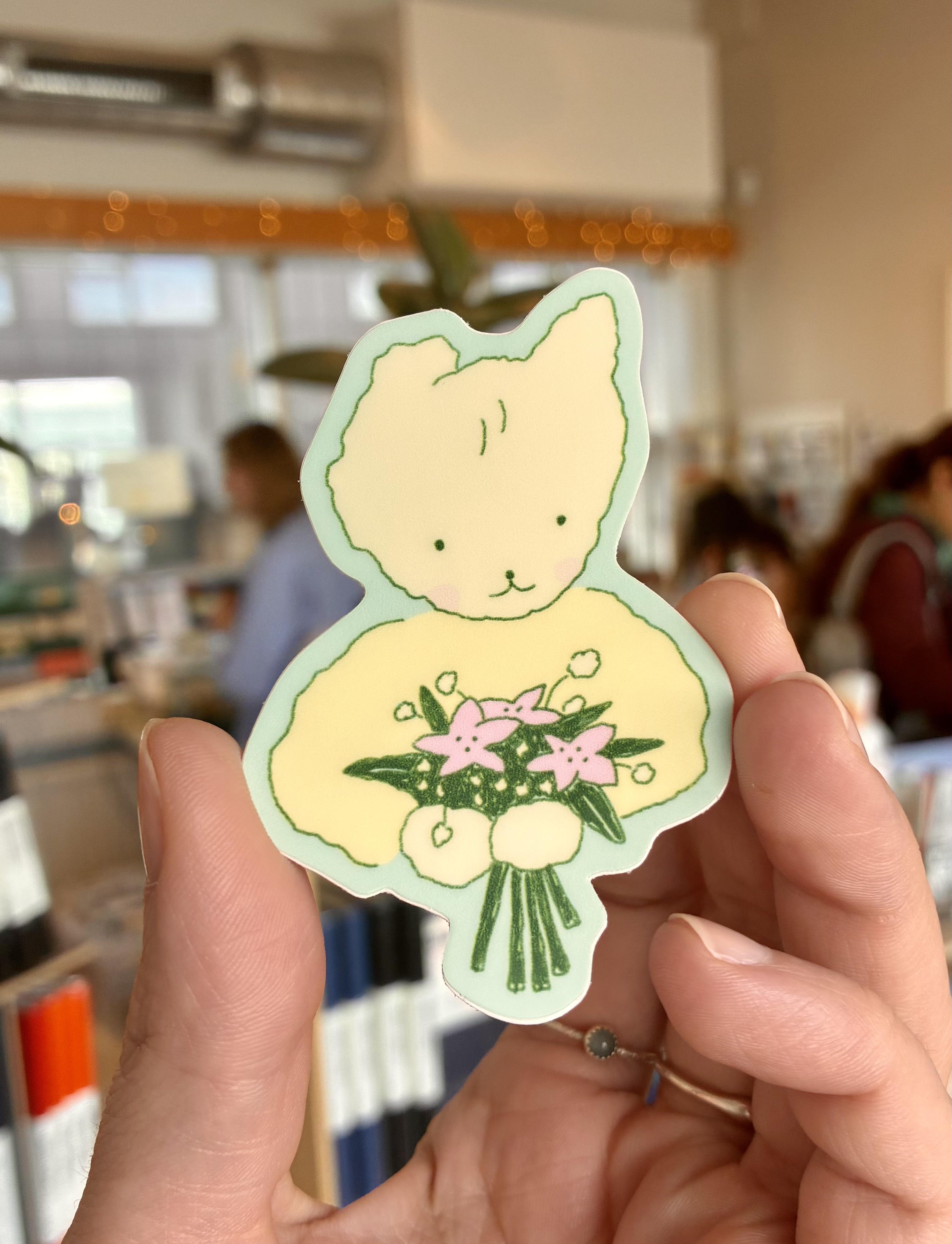 Mada Abreu stór límmiði - Bear Bouquet