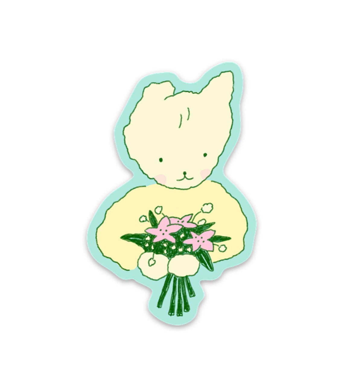 Mada Abreu stór límmiði - Bear Bouquet