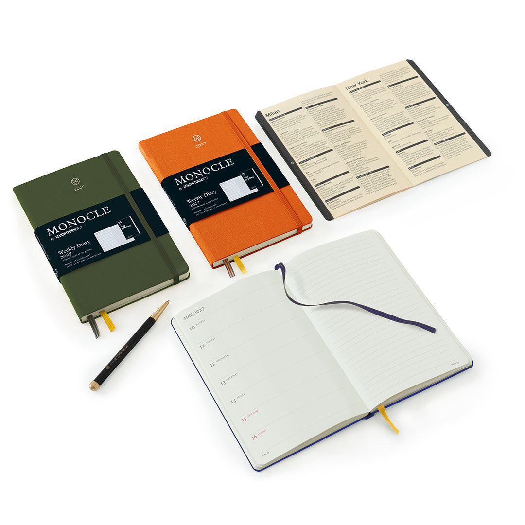 2027 Weekly Planner & Notebook Monocle (B6+) - Cobalt Blue