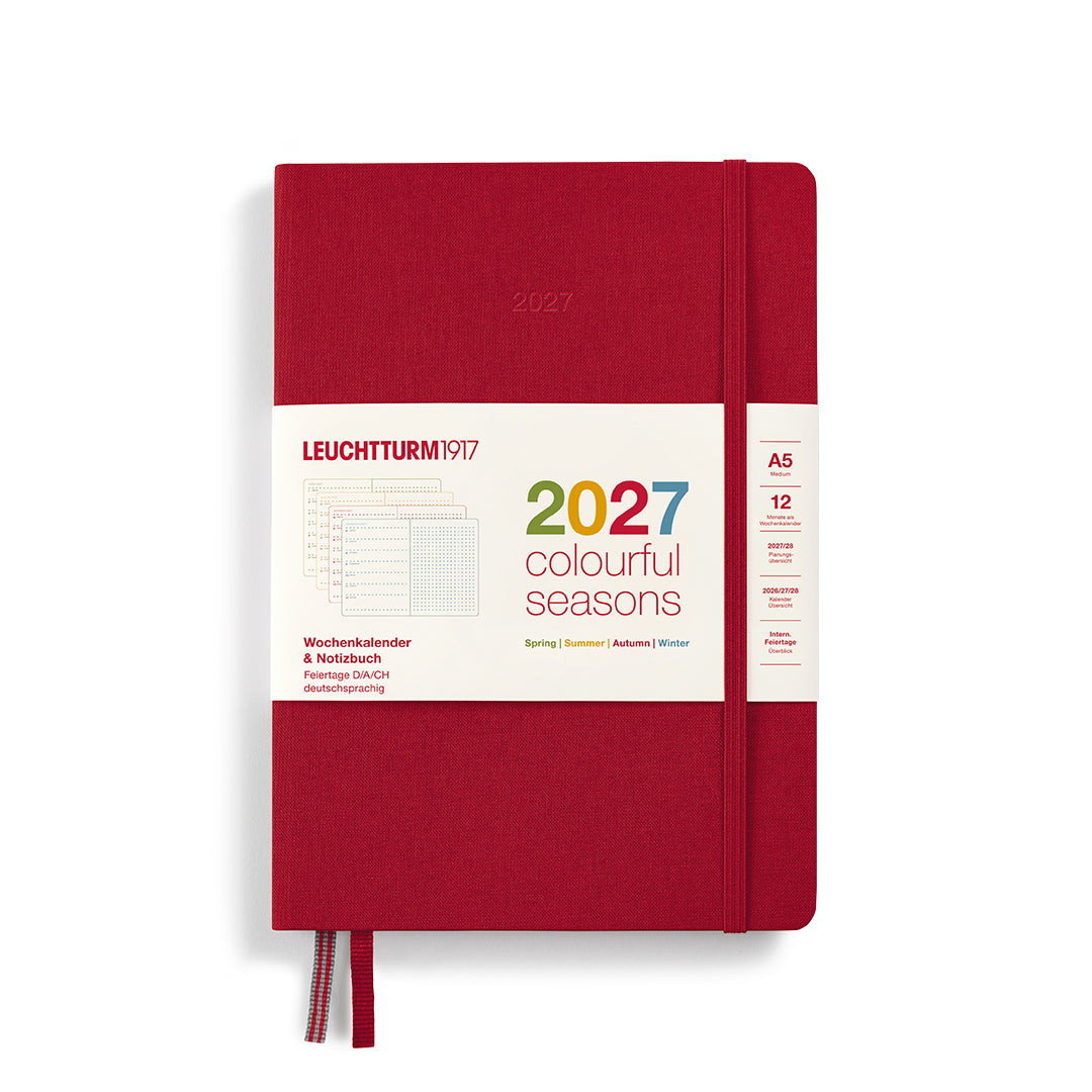 2027 Weekly Planner & Notebook Dotted Medium (A5) Colourful Seasons - Autumn