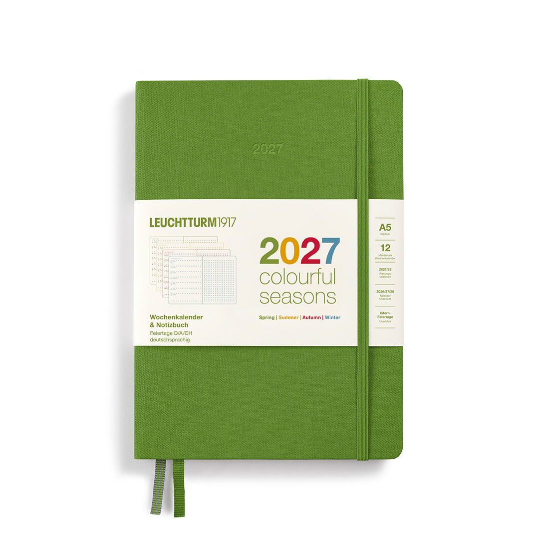 2027 Weekly Planner & Notebook Dotted Medium (A5) Colourful Seasons - Spring