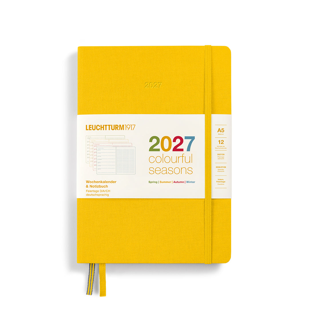 2027 Weekly Planner & Notebook Dotted Medium (A5) Colourful Seasons - Summer
