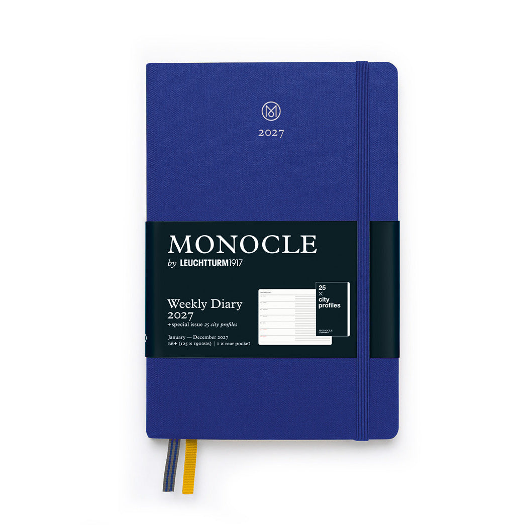 2027 Weekly Planner & Notebook Monocle (B6+) - Cobalt Blue