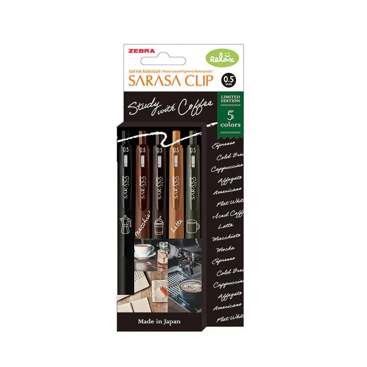 Sarasa Clip sett (0.5mm) - Study with Coffee