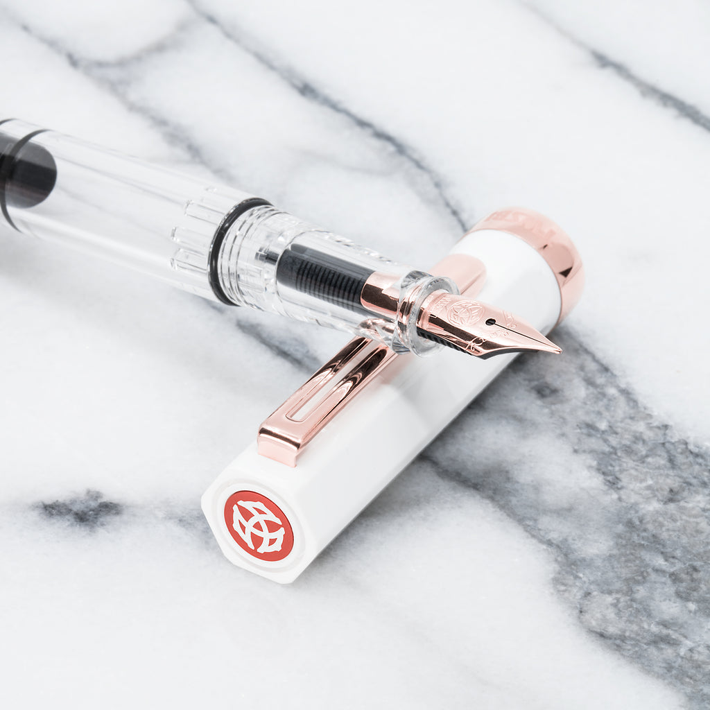 TWSBI ECO WHITE ROSEGOLD FOUNTAIN PEN
