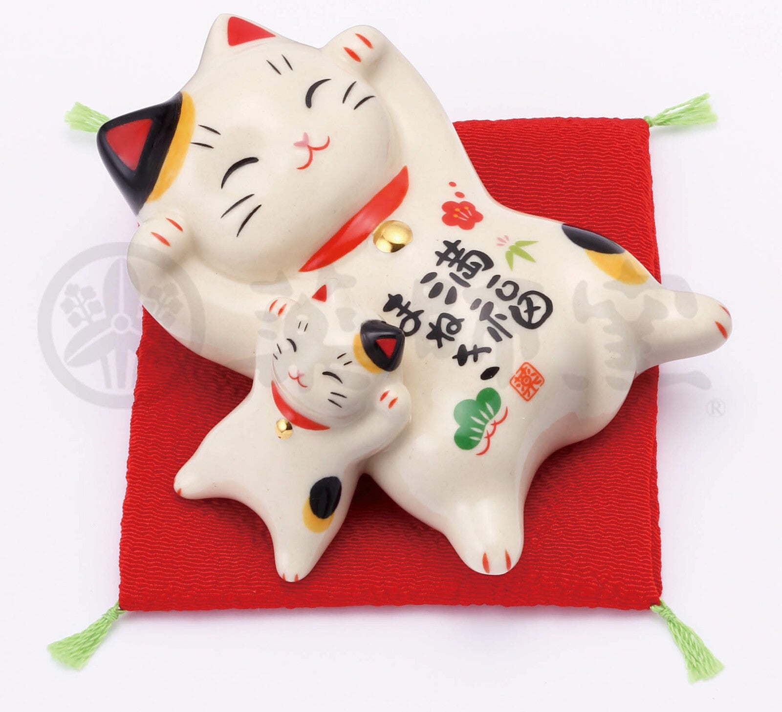 Maneki-neko skraut - ég og mamma