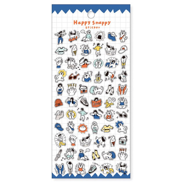 Límmiðar - kisi og fólkið