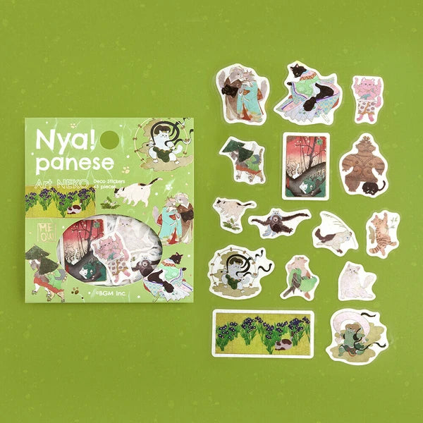 BGM 45 límmiðar í pakka - nyapanese (grænt)