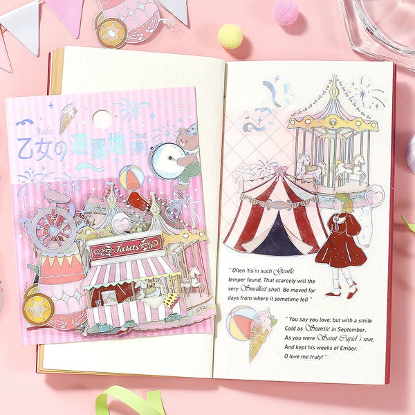 BGM 30 límmiðar í pakka - bleiki skemmtigarðurinn