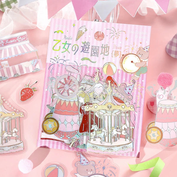 BGM 30 límmiðar í pakka - bleiki skemmtigarðurinn