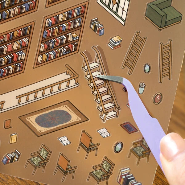 litla herbergið (búðu til þinn eigin heim) - bókasafnið