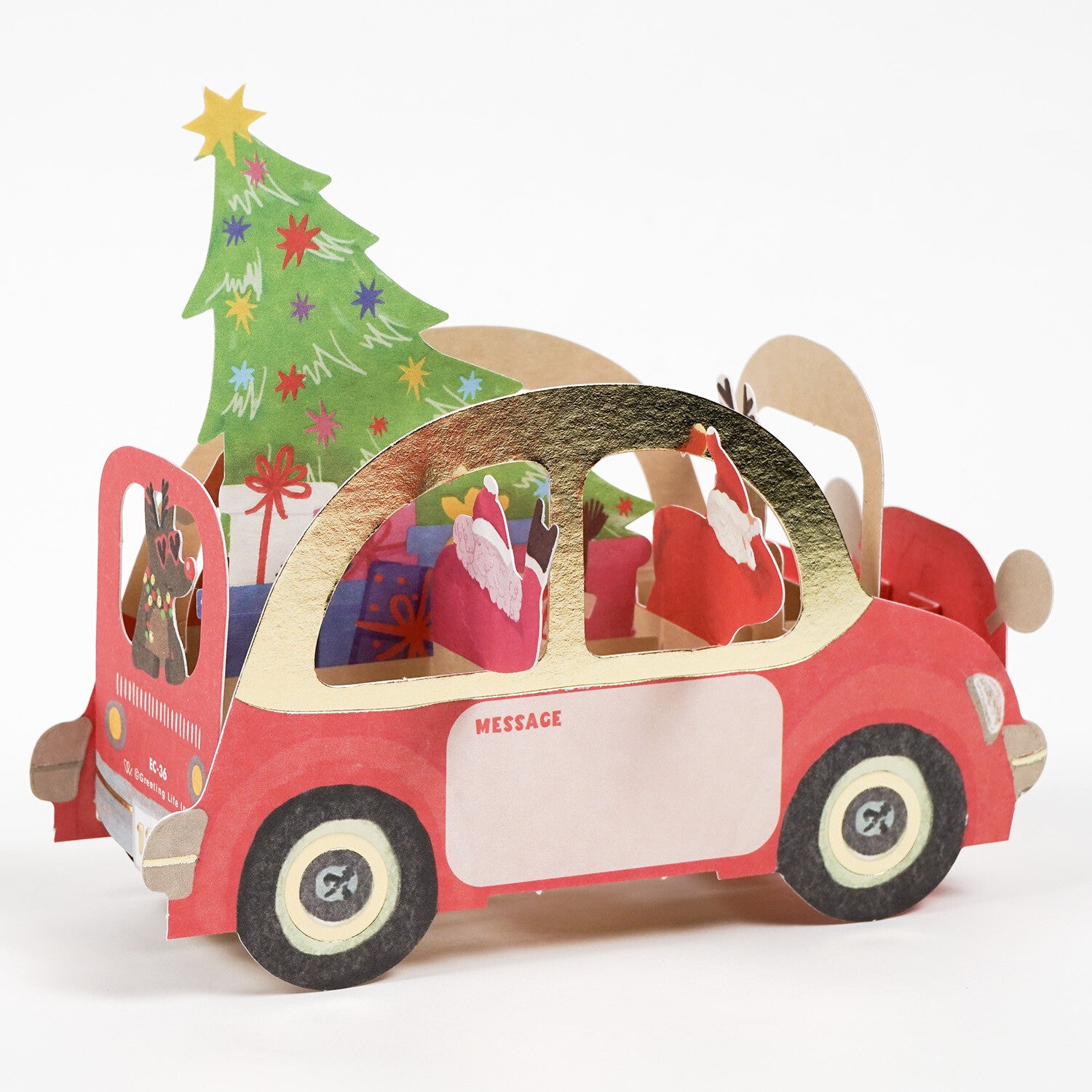 Þrívítt jólakort - partýbílinn