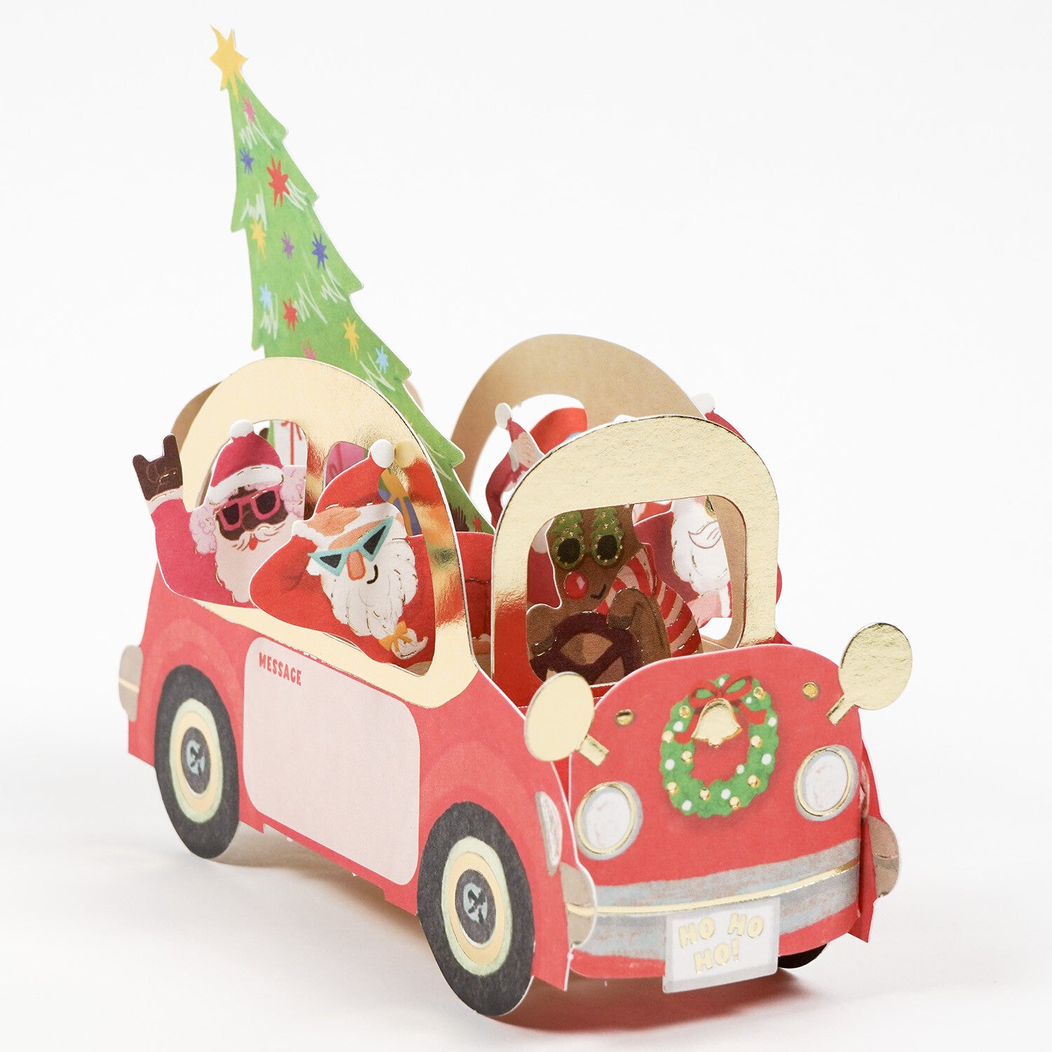 Þrívítt jólakort - partýbílinn