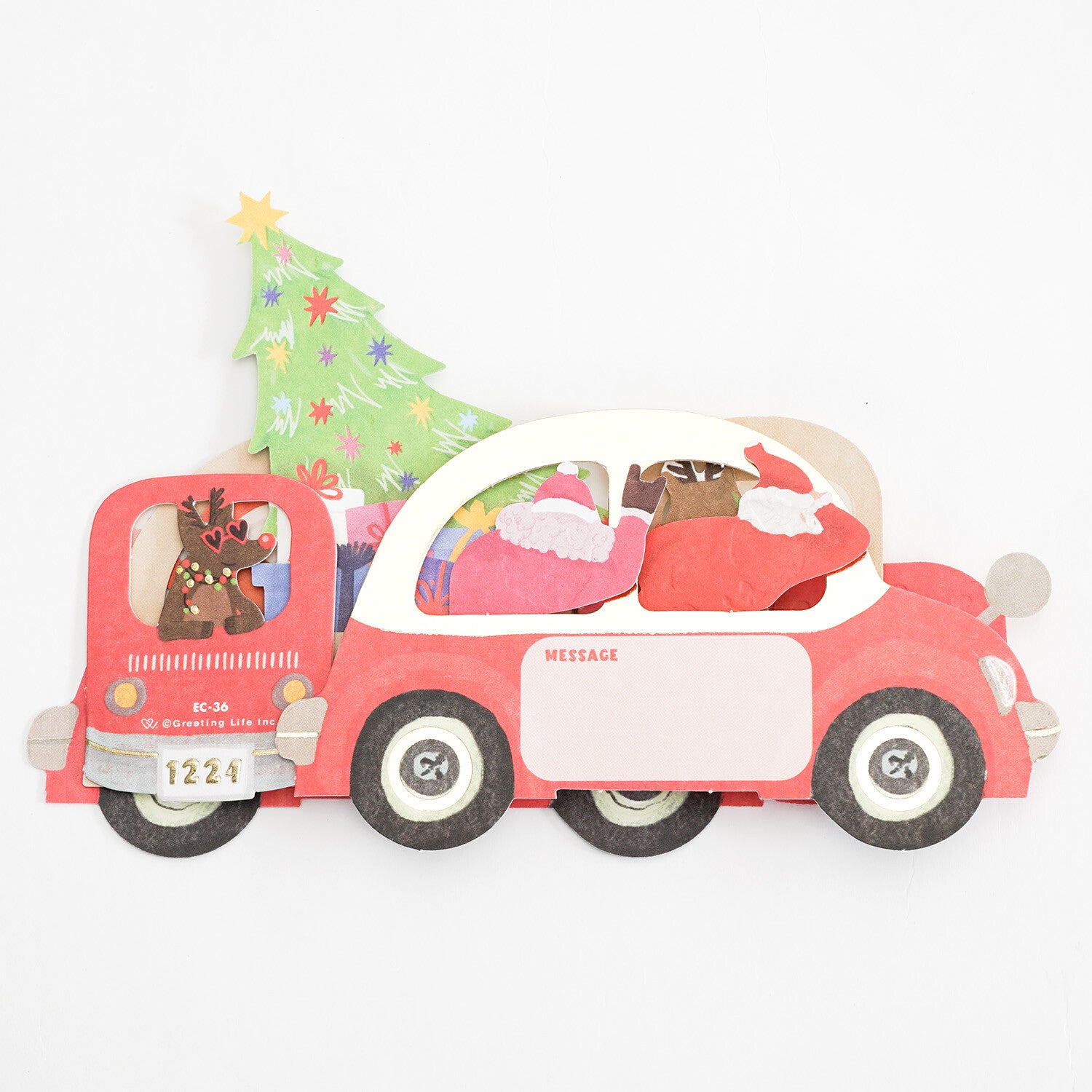 Þrívítt jólakort - partýbílinn