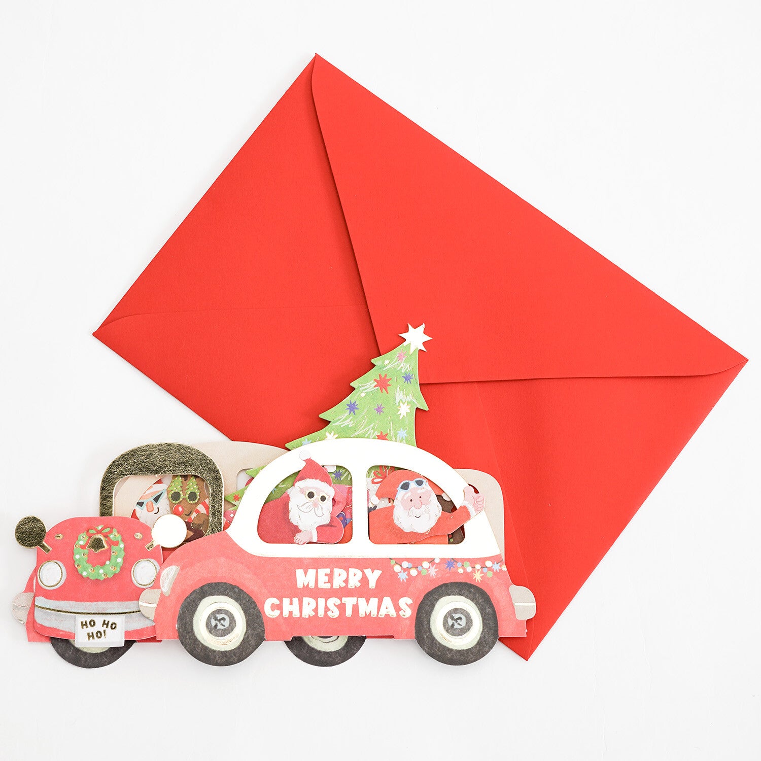 Þrívítt jólakort - partýbílinn