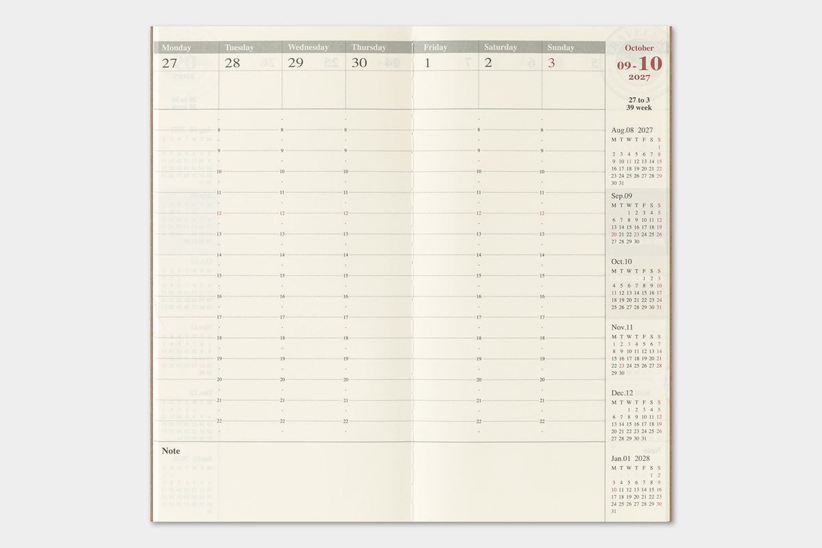 Traveler's Company 2027 Weekly Vertical (Regular Size) - forpöntun