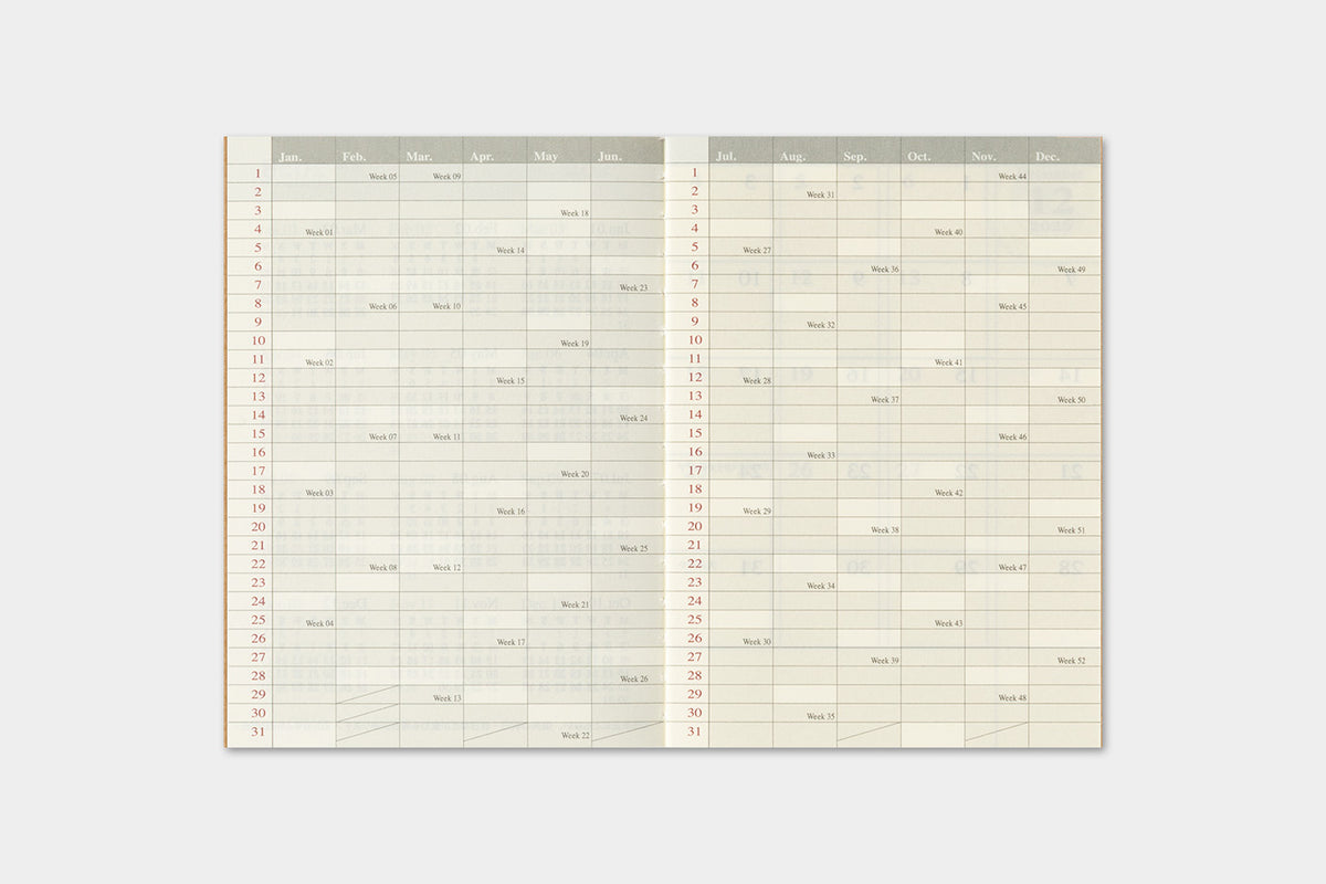 Traveler's Company 2027 Monthly (Passport Size) - forpöntun