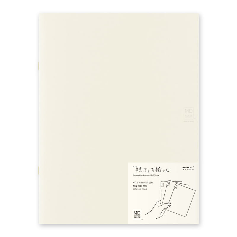 MD Notebook Light A4 Variant Blank 3pcs Pack