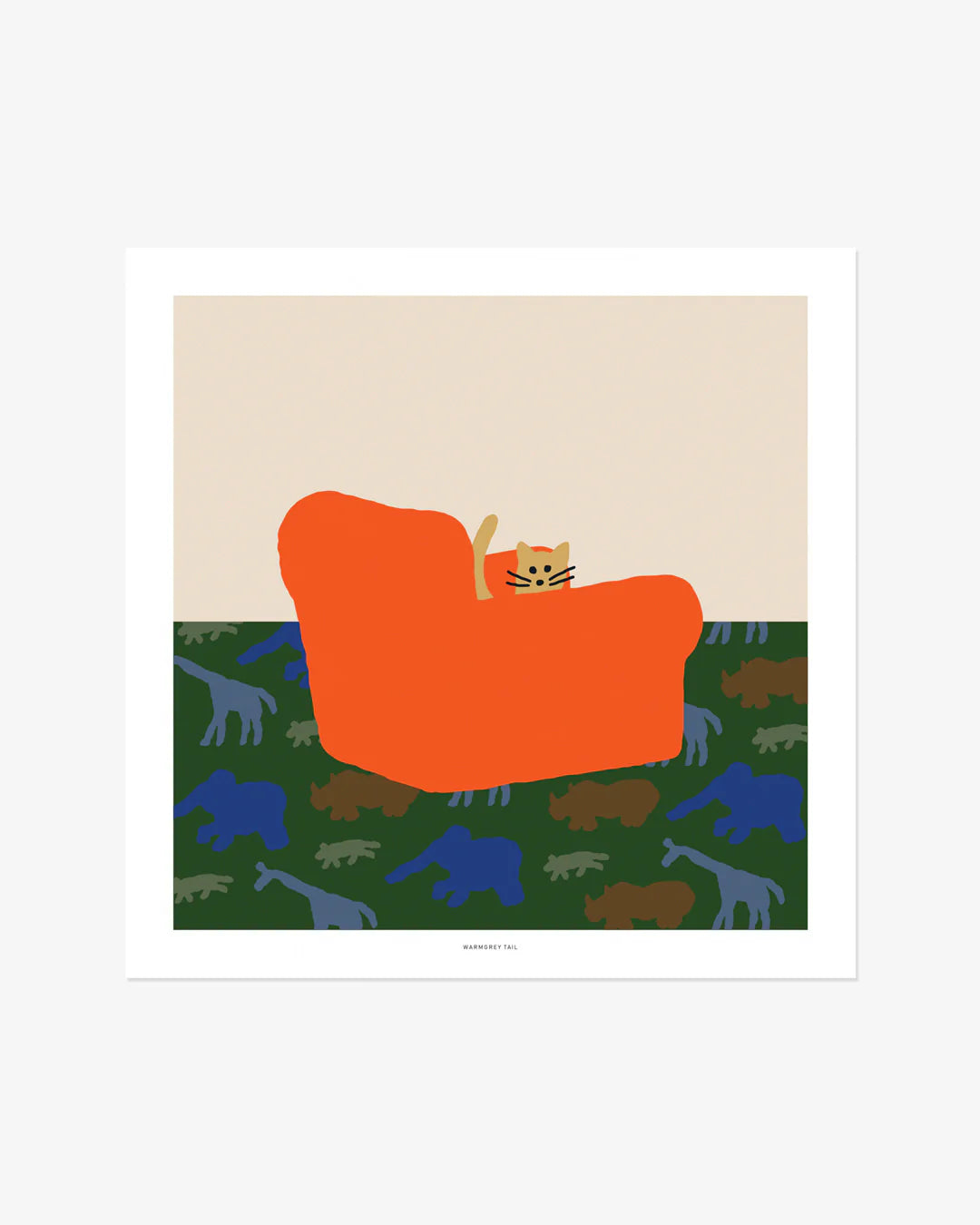 Warmgrey tail plakat - ARMCHAIR [380x380mm]